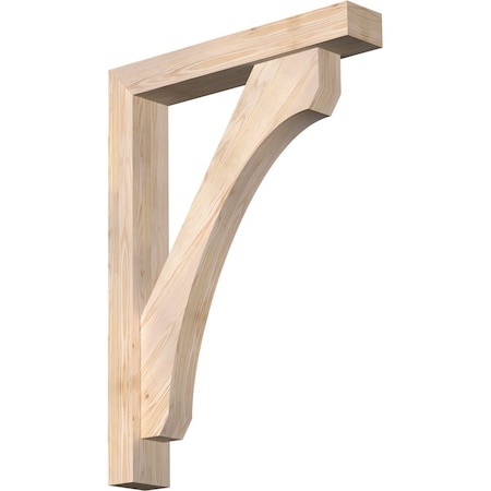 Ekena Millwork Legacy Block Smooth Bracket w/ Offset Brace, Douglas Fir, 5 1/2"W x 32"D x 44"H BKT0604X32X44LEC05SDF